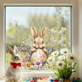 thumbnail image 4 of Hometravel Easter Bunny Egg Butterfly Window Clings, Removable Electrostatic Stickers for Holiday Decor, Festive Spring Window Decals for Glass, Colorful Cling Film for Home and Party, 4 of 6