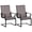 Gray, variant on Costway Set of 2 Patio Chairs C-Spring Motion Chairs with Quick-drying & Breathable Fabric Gray