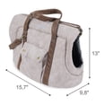 thumbnail image 3 of Small Pet Carrier for Small Dogs and Cats - Washable Semi-Open Pet Travel Tote Bag - Adjustable Strap Pet Carrier for Cat Travel Bag - 9.8 x 15.7 x 13 Inch - Beige-Brown, 3 of 7