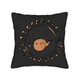 thumbnail image 4 of Set of 2 Decorative Throw Pillow Covers 18x18in - Black Background with Whimsical Teapot and Leaf Pattern Perfect for Couch Bed Car, 4 of 8