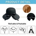 thumbnail image 4 of Sombrero de paja con lazo de 56 a 58 cm de circunferencia, sombrero de paja para mujer, sombrero de paja para playa de verano, sombrero para el sol con ala grande, sombrero para el sol, 4 of 5
