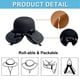 thumbnail image 4 of Sombrero de paja con lazo para mujer, de 56 a 58 cm de circunferencia, para verano, para playa, con ala grande, dividido, 4 of 5