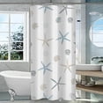 thumbnail image 1 of Cortina de ducha para baño Mouliraty, 80 x 180 cm, impermeable, de secado rápido, de PEVA, resistente al moho, con separación entre humedad y sequedad., 1 of 2