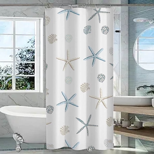 Cortina de ducha para baño Mouliraty, 80 x 180 cm, impermeable, de secado rápido, de PEVA, resistente al moho, con separación entre humedad y sequedad.