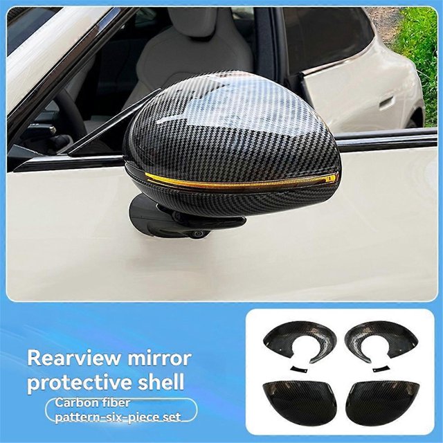 Car Rearview Mirror Cover Protective Cover 6 Pcs Set for Su7 Side Mirror Scratch Modified Accessories B
