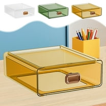 Multi Functional Desktop Organizer Drawer, Learner Writing Accessories Organizer, Plastic Storage Box, for Desk Desk, Jewelry, Green, by FAJHHA