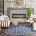 thumbnail image 4 of Nourison Reversible Indoor Outdoor 8' x Round Blue Modern Rug, 4 of 10