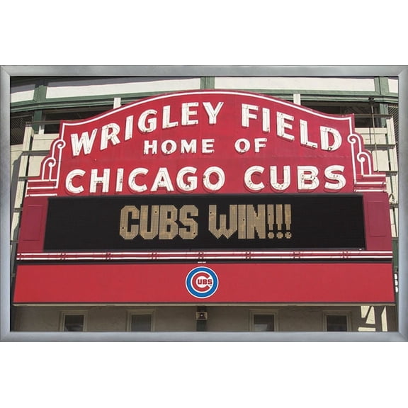 MLB Chicago Cubs - Win Wall Poster, 22.375" x 34", Framed