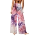 thumbnail image 4 of Gamivast Swimsuit Cover Ups for Women Mesh Beach Pants High Waisted Wide Leg Sheer See Through Bathing Suit Bottoms Summer Vacation Pool Party Outfits, 4 of 8