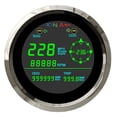 thumbnail image 1 of 85mm LCD GPS Speedometer For Motorcycle With Tachometer Total Milea Adjustable, Trip ODO Multi-Indicator 0~299 MPH Knots Km/h ,High Precision, 1 of 7
