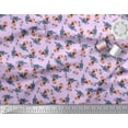 thumbnail image 2 of Soimoi Modal Satin Fabric Text,Rugby Ball & Bird Cartoon Printed Craft Fabric by The Yard 42 Inch Wide, 2 of 3
