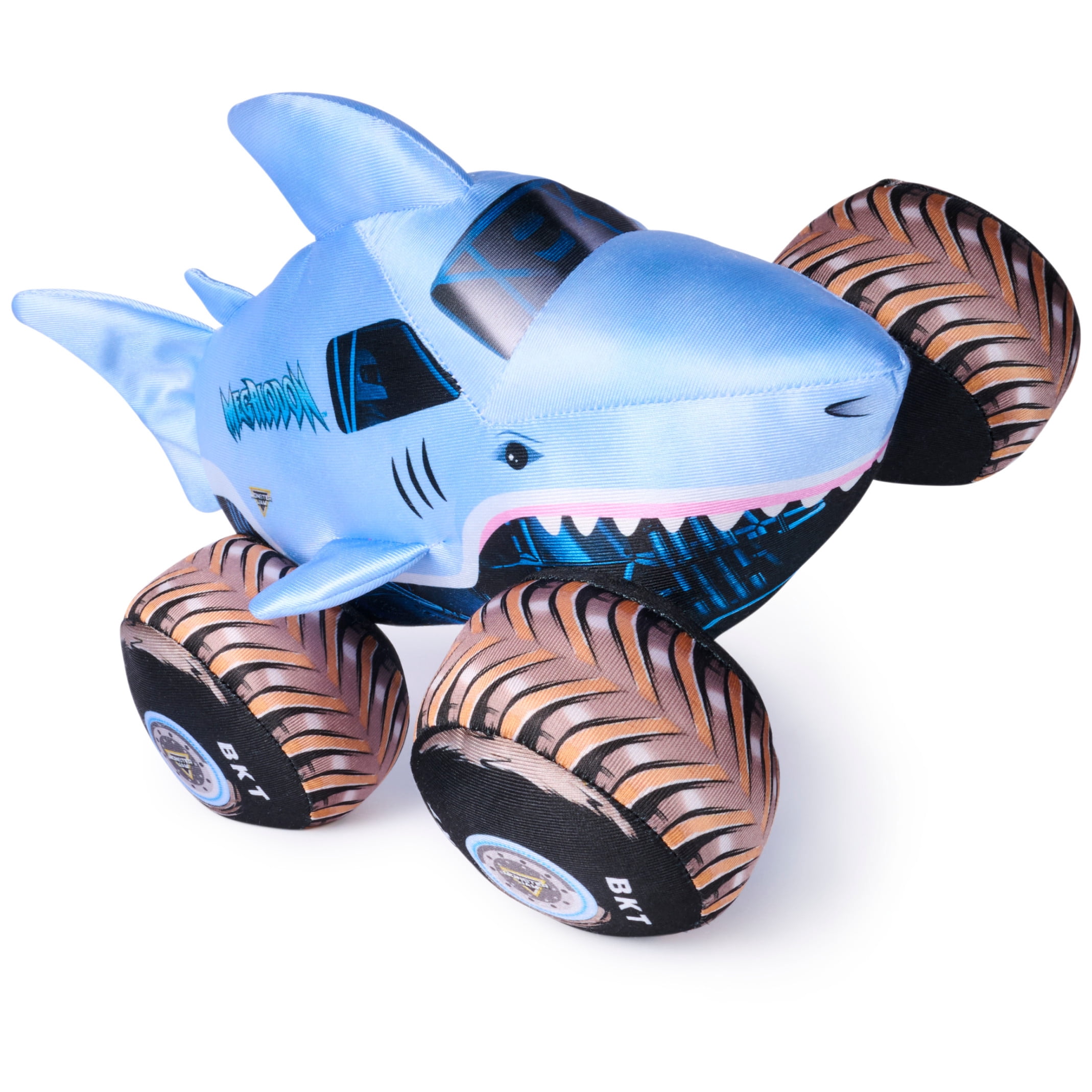 Monster Jam Megalodon Plush Truck with Lights & Sound Effects, Ages 3 and Up, 10”