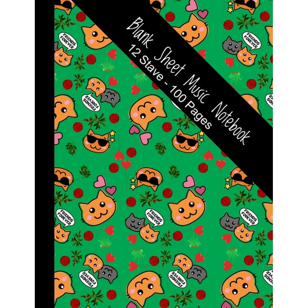 Blank Music Sheet Notebook Music Notebook 12 Staves 100 Pages 8 5 X 
