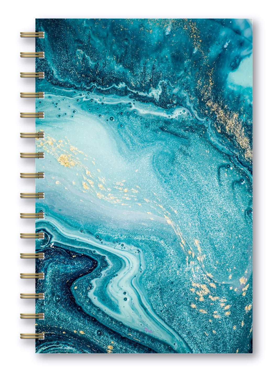 Markings By C.R. Gibson Blue Marble Print Twin Wire Journal
