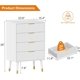 thumbnail image 2 of QinaQin Cómoda moderna de 4 cajones con jaladeras y patas doradas, mueble organizador para recámara, sala, pasillo o recibidor, estilo elegante y funcional, 2 of 7