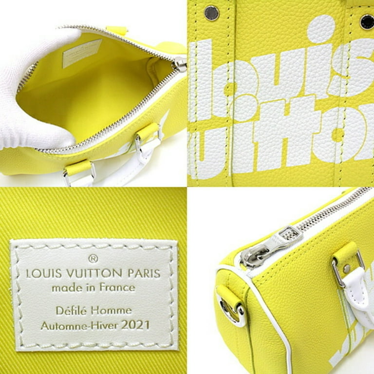 Pre-Owned Louis Vuitton Keepall XS M80842 Leather Yellow / White Virgil  Abloh 2WAY Shoulder Bag Handbag (Like New) 