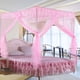 thumbnail image 4 of Mosquitera para dormitorio, cortina de cama con dosel para cama de 3 lados de princesa de lujo, salida de alta intensidad, 4 of 10