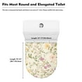thumbnail image 5 of ZIATUBLES Toilet Seat Lid Cover Washable Stretch Polyester Reusable Toilet Lid Cover Soft Universal Toilet Bowl Lid Cover Bathroom Decor Accessories, Floral, 5 of 6