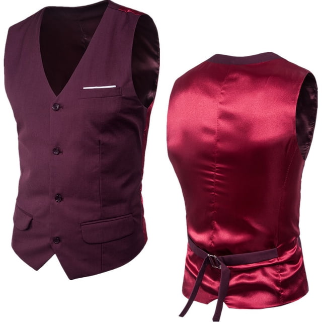 Jackets for Men Mens Solid Single Breasted Suit Slimming V-Neck Button Suit Jackets Top