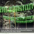 thumbnail image 7 of Outdoor Meteor Shower Lights, 11.8 Inch 8 Tube 192 LEDs Meteor Light, Christmas Snow Falling Rain Lights for Xmas Tree Holiday Wedding Outdoor Party Patio Decoration (Green), 7 of 7