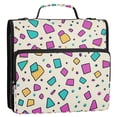 thumbnail image 5 of FORMRS Zipper Binder with Shoulder Strap 2-inch Ring 500 Sheet Capacity File Bag, Beige Retro Pattern, 5 of 5