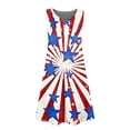 thumbnail image 4 of CCRFTGI 4th of July Dresses for Children Girls Size 10-12 Funny American Flag Stars Striped Mini Dress Patriotic Sleeveless V Neck Girls Dresses Watermelon Red 12-13 Years, 4 of 5