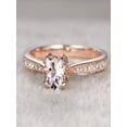 thumbnail image 2 of Limited Time Sale: 1.25 Carat Peach Pink Morganite and Diamond Engagement Ring in 10k Rose Gold, 2 of 2