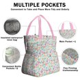 thumbnail image 3 of Pioneer Flower Drawstring Lunch Bag Women - Drawstring Lunch Bag Insulated for Work Office - Stain-Resistant Large Lunchbags for Women with Multi-Pockets, 3 of 6