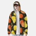 thumbnail image 3 of Pofeuu Orange Lemon Print Sun Protection Outdoor Lightweight Full Zip UV Cooling Hoodie Long Sleeve Summer Clothing for Outdoor Hiking-3X-Large, 3 of 5
