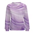 thumbnail image 7 of Sweatshirt For Womens Crewneck Colorful Marble Pattern Hoodies Teen Girls Cute, 7 of 7