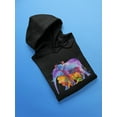 thumbnail image 3 of Watercolor Animals Silhouettes Hoodie Women -Image by Shutterstock, Female 3X-Large, 3 of 4