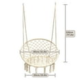 thumbnail image 5 of Garpans Hammock Chair Macrame Swing Chair Handmade Knitted Hanging Cotton Rope Chair for Indoor/Outdoor Home Patio Deck Yard Garden Reading Leisure Beige, 5 of 11