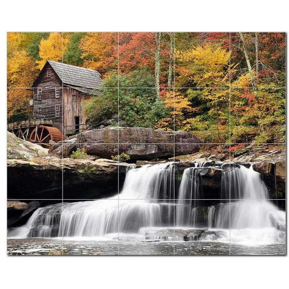 River Ceramic Tile Mural Kitchen Backsplash Bathroom Shower, 401479-XL54