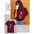 thumbnail image 5 of Xuanfei Women Dandelion Graphic Round Neck Short Sleeve T-Shirt, 5 of 7