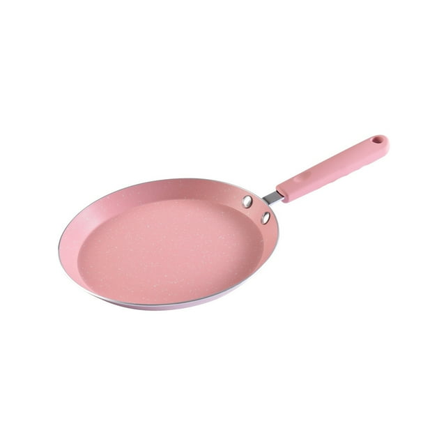 jesticaly Aluminium Non-stick Frying Pan Washable Wood Handle Cooking Pot Cookware