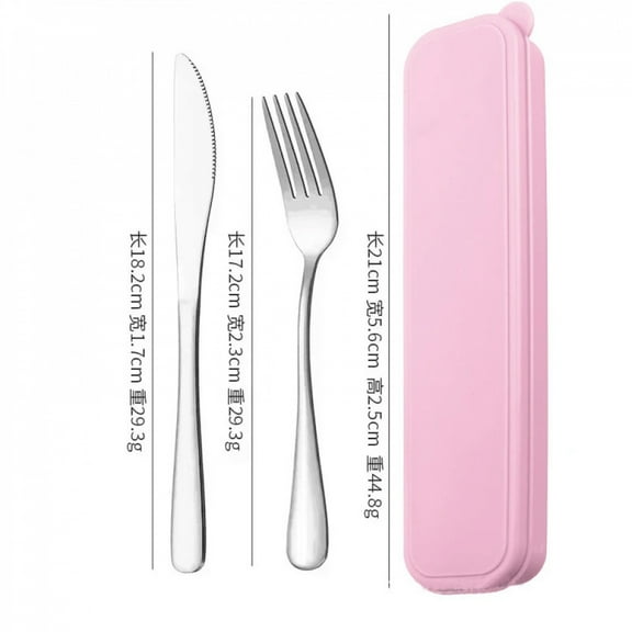 Portable Stainless Steel Cutlery Suit with Storage Box Chopstick Fork Spoon Knife Travel Tableware Set Camping Cutlery