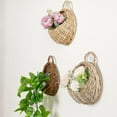 thumbnail image 3 of Hand Woven Small Wicker Baskets  Chic Decor Hanging Wall Container for Home, 3 of 7