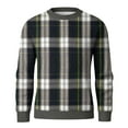 thumbnail image 5 of CharmCyan Men's Round Neck Long Sleeve Ribbed Knit Pullover Dark Gray XL, 5 of 6