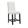 thumbnail image 1 of Linon Stewart 24" Fabric & Wood Counter Stool in Glitz White/Black, 1 of 12
