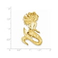 thumbnail image 4 of 14k Yellow Gold Polished & Satin Diamond-cut Mermaid Slide, 4 of 4
