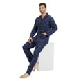 thumbnail image 3 of GLOBAL Men's Long Sleeve Flannel Pajamas Sets 100% Cotton Sleepwear Top and Bottom, Size S-3XL, 3 of 5