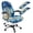 Blue Palm Hibiscus, variant on Psesaysky American Flag Computer Chair Cover with Armrest Covers,Patriotic Office Chair Cover Removable&Stretchable High Back Chairs Protector for 4th of July Decoration
