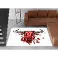 thumbnail image 2 of Classic Rug, Salon Rugs, Bull Rugs, Floor Rug, Thick Rug, Bull Rug, Animal Rug, Polygon Bull Rugs, Gift For Her Rug, Thin Rug, Red Bull Rugs, 2.6'x4' - 80x120 cm, 2 of 8