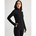 thumbnail image 3 of Women's Full Zip Up Running Track Jacket Long-sleeved Yoga Sportswear Workout Sports Jacket, 3 of 6