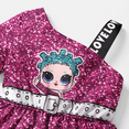 thumbnail image 4 of L.O.L. SURPRISE! Girls Dresses One Shoulder Purple Sequins Party Outfits Doll Fashion Sizes 2-10, 4 of 6