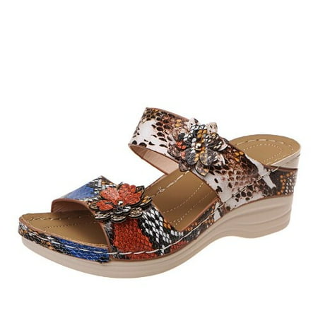

Women s Sandals Open Toe Slipper Outdoor Wedges Comfortable Flip Flop Serpentine Platform Fish Mouth Orthopedic Wedge Sandals