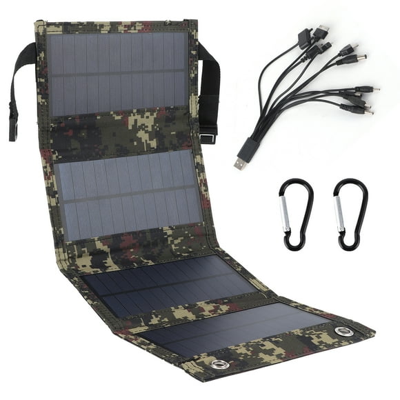 1 x Panel solar portátil 1 x Cable de interfaz múltiple USB 2 x Gancho