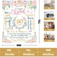 thumbnail image 5 of 50th Birthday Gifts for Women,50th Birthday Decorations Women,Happy 50th Birthday Decorations for Women,50th Birthday Gift Ideas for Her,Wife,Sister,Daughter,Friend,Soft Throw Blanket 50" X 60", 5 of 6