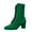 Green, variant on shqvo Mid Calf Suede Boots for Women Lace Up Boots for Women Pointed Toe Chunky Heel Fall Boots Women Short Mid Calf Length Trendy Womens Boots