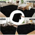 thumbnail image 6 of 9x12 Black Fluffy Shag Area Rug – Thick Soft Indoor Carpet for Living Room, Bedroom, Nursery, Kids Room, Dorm, 6 of 8